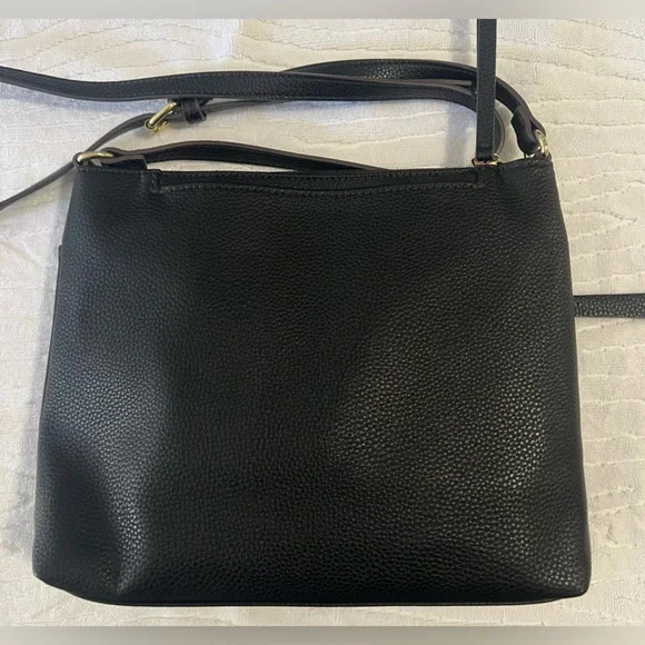 Liz Claiborne Crossbody Handbag Black Faux Pebble Leather
Shoulder Bag - EUC - Picture 2 of 16